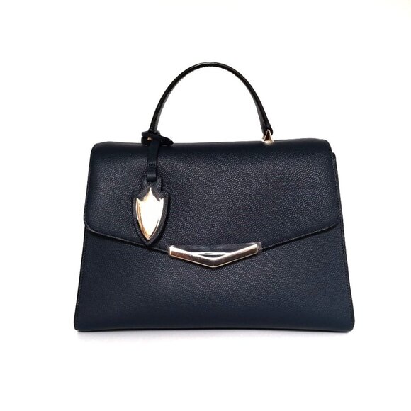 Ava Satchel Manhattan Midnight Time's Arrow Leather Handbag NWT - Picture 1 of 7